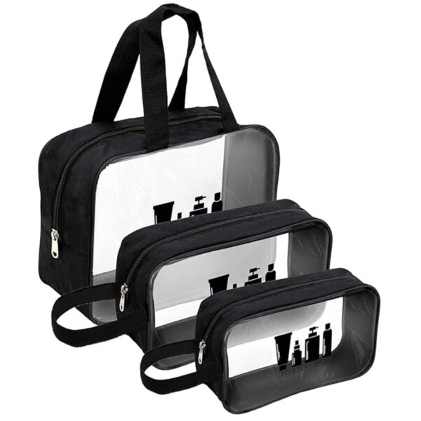 Storite Set of 3 Multipurpose Transparent Toiletry Bag - LXINDIA.COM