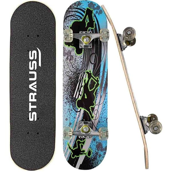 Strauss Bronx BT Lightweight Skateboard with Unique Graphics 31 X 8 Inches - LXINDIA.COM