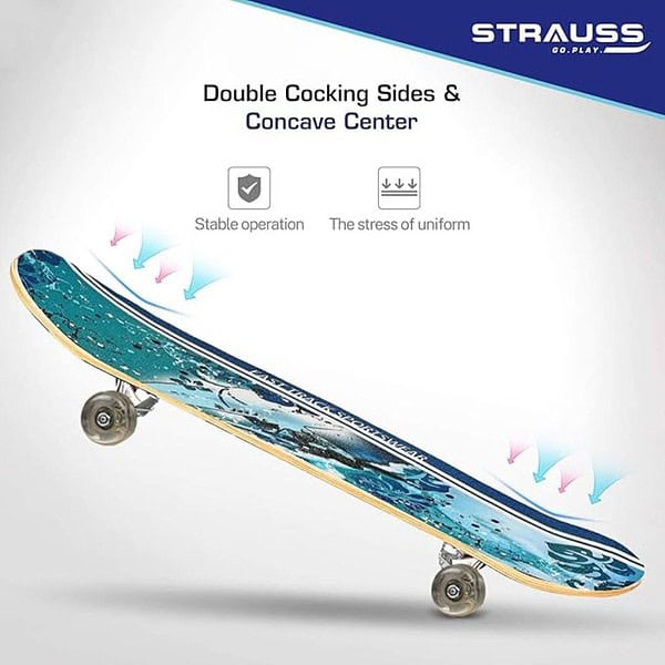 Strauss Bronx FT Lightweight Skateboard with Unique Graphics 31X 8 Inches 3 - LXINDIA.COM