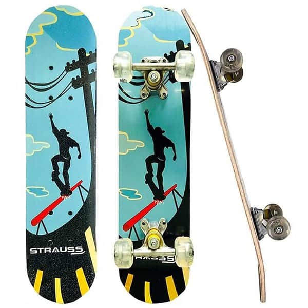 Strauss Bronx KD Lightweight Skateboard with Unique Graphics - LXINDIA.COM