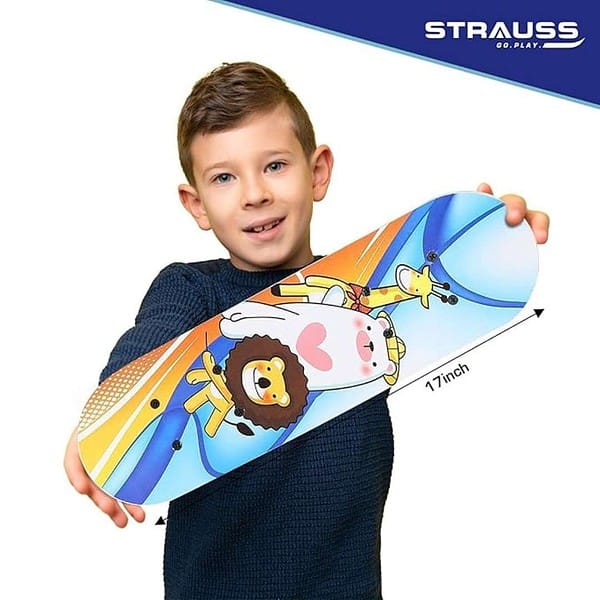 Strauss Kids Skateboard 17 X 5 Inches Maple Wood Skateboard Lion 1 - LXINDIA.COM