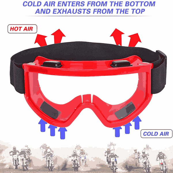 Strauss Offroad Bike Goggle Red2 - LXINDIA.COM