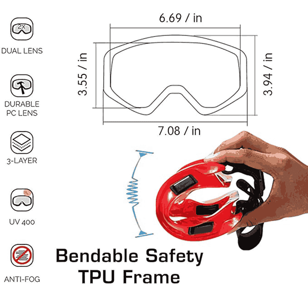 Strauss Offroad Bike Goggle Red3 - LXINDIA.COM