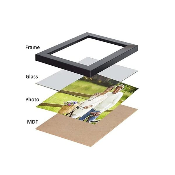 Stuthi Arts Wood MDF Photo Frame With Glass Black 11 Photos 1 - LXINDIA.COM