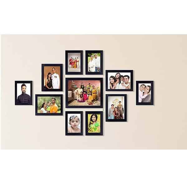 Stuthi Arts Wood MDF Photo Frame With Glass Black 11 Photos 2 - LXINDIA.COM