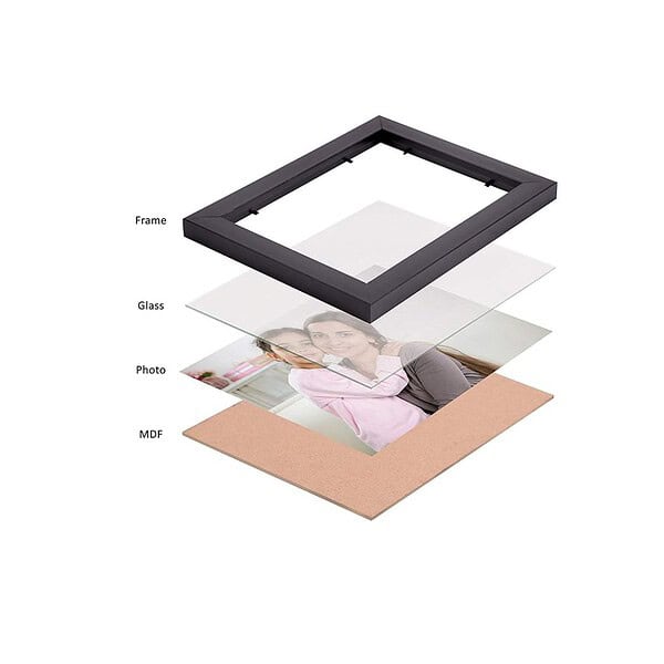 Stuthi Arts Wood MDF Photo Frame With Glass Black 9 Photos A - LXINDIA.COM