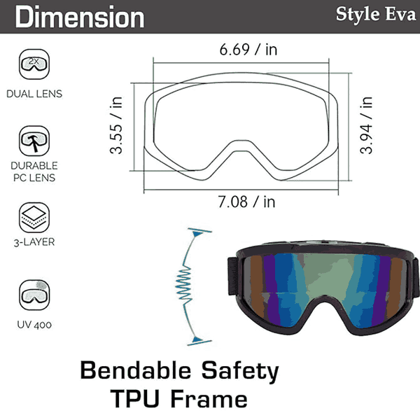 Style Eva Large Goggles with Adjustable Strap Black3 - LXINDIA.COM