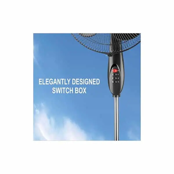 Sujata Stand Fan 400 MM Pedestal Fan 60 Watt BlackAA - LXINDIA.COM