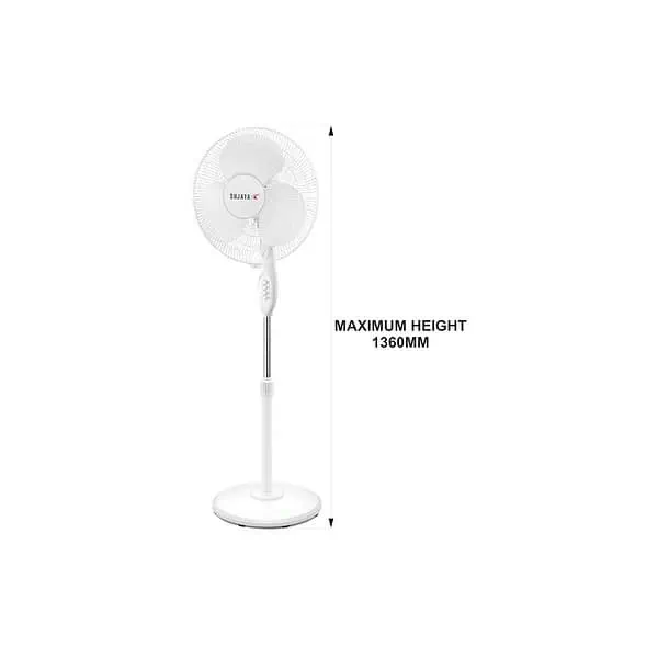 Sujata Stand Fan 400 MM Pedestal Fan 60 Watt WhiteBB - LXINDIA.COM