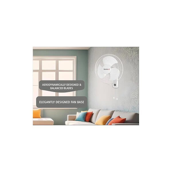 Sujata Wall Fan Wall Mount Fan SWF27 WhiteB - LXINDIA.COM