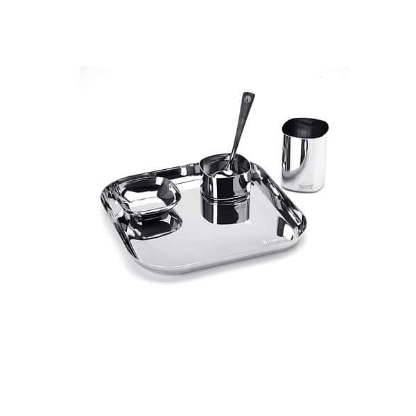 Sumeet Square Stainless Steel Dinner set of 5 Pc - LXINDIA.COM