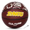 Synco Culture Series Mens Basketball Size7 Moulded Technology 8 Panel Brown White - LXINDIA.COM