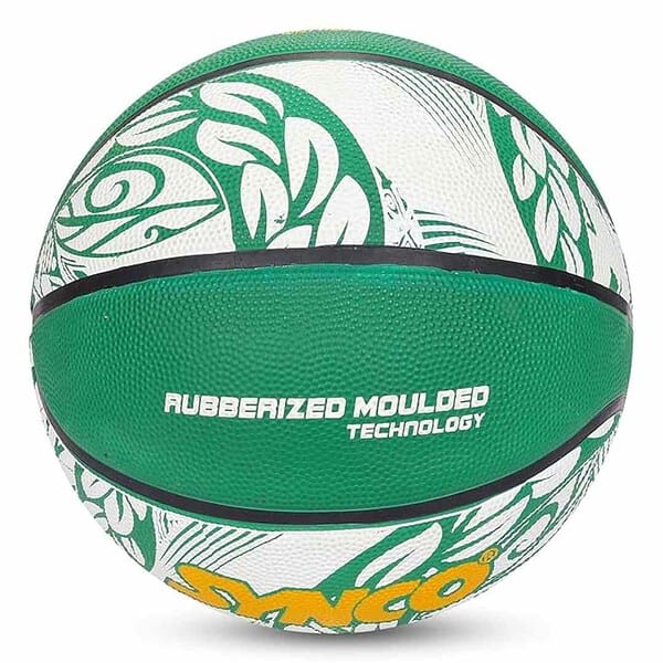 Synco Culture Series Mens Basketball Size7 Moulded Technology 8 Panel Green White 1 - LXINDIA.COM