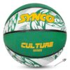 Synco Culture Series Mens Basketball Size7 Moulded Technology 8 Panel Green White - LXINDIA.COM