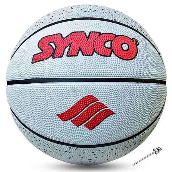 Synco Culture Series Mens Basketball Size7 Moulded Technology 8 Panel White - LXINDIA.COM