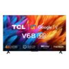 TCL 126 cm 50 inches Metallic Bezel Less Series Smart LED Google TV 50V6B Black - LXINDIA.COM