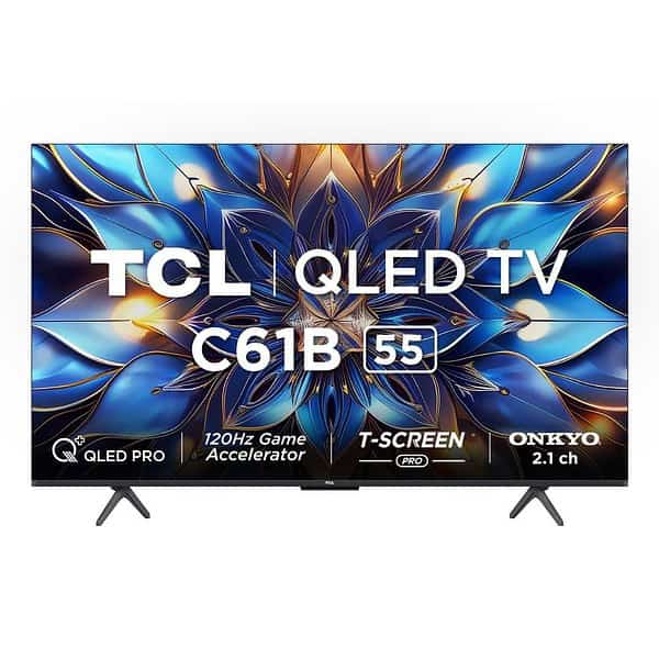 TCL 139 cm 55 inches 4K Ultra HD Smart QLED Google TV 55C61B Black - LXINDIA.COM