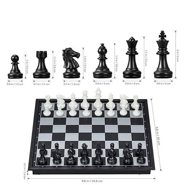 TEC TAVAKKAL Magnetic Chessboard Game Set Black 2 - LXINDIA.COM