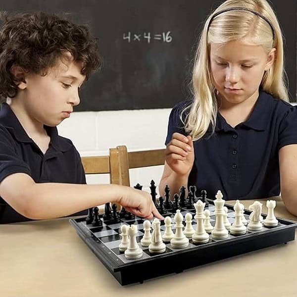 TEC TAVAKKAL Magnetic Chessboard Game Set Black 3 - LXINDIA.COM