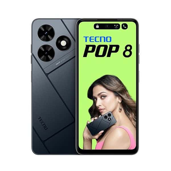 TECNO POP 8 4GB RAM 64GB Storage Gravity Black - LXINDIA.COM