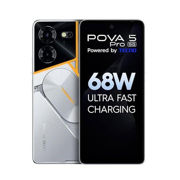 TECNO Pova 5 Pro 5G 8GB RAM 256GB Storage Silver Fantasy - LXINDIA.COM