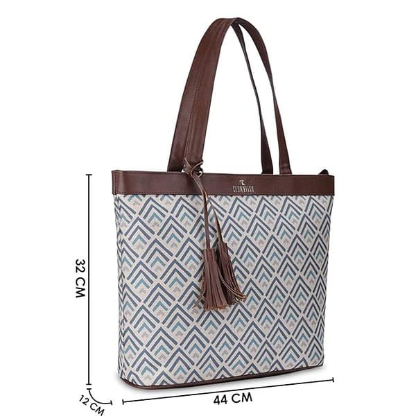 THE CLOWNFISH Casey series 15.6 inch Printed Handicraft Fabric Faux Leather Office Bag 1 - LXINDIA.COM