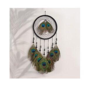 THE URBAN ARTISTIC Peacock Feather Dream Catcher Wallhanging 1 - LXINDIA.COM