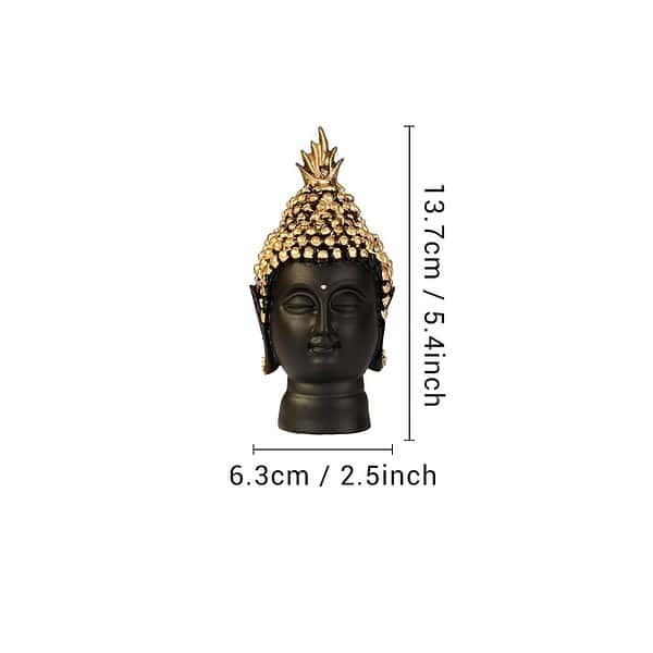 TIED RIBBONS Resin Buddha Head Idol Statue Showpiece A - LXINDIA.COM