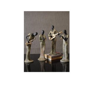 TIED RIBBONS Set of 4 Musical Ladies Playing Instrument Statues Showpiece - LXINDIA.COM