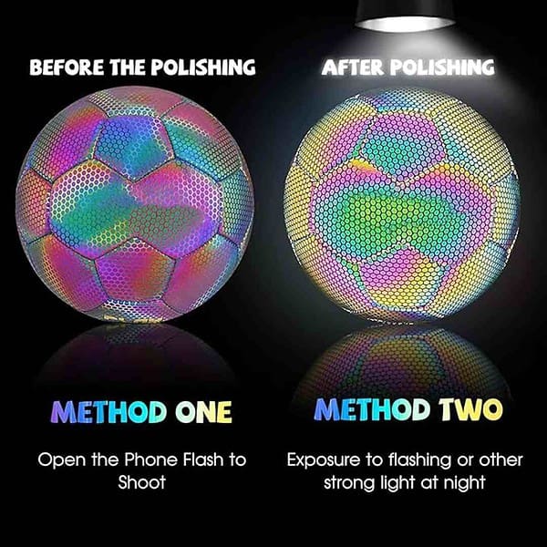 TLISMI Holographic Glowing Light Up Luminous Reflective Football for Kids 3 - LXINDIA.COM