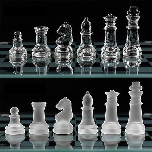 TOG Glass Chess Set Elegant Pieces and Glass Board Game 1 - LXINDIA.COM