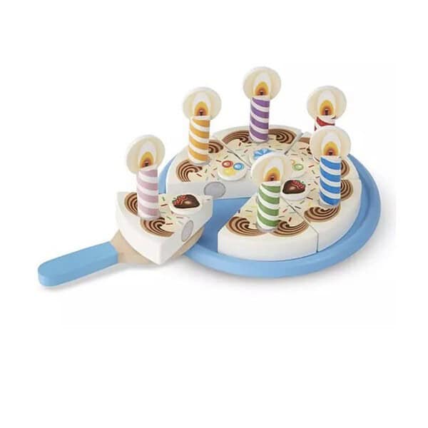 TOYARTSY Birthday Party Cake Wooden Play Kitchen Set - LXINDIA.COM