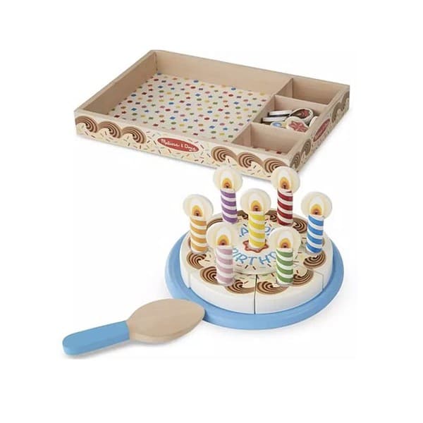 TOYARTSY Birthday Party Cake Wooden Play Kitchen Set 01 - LXINDIA.COM