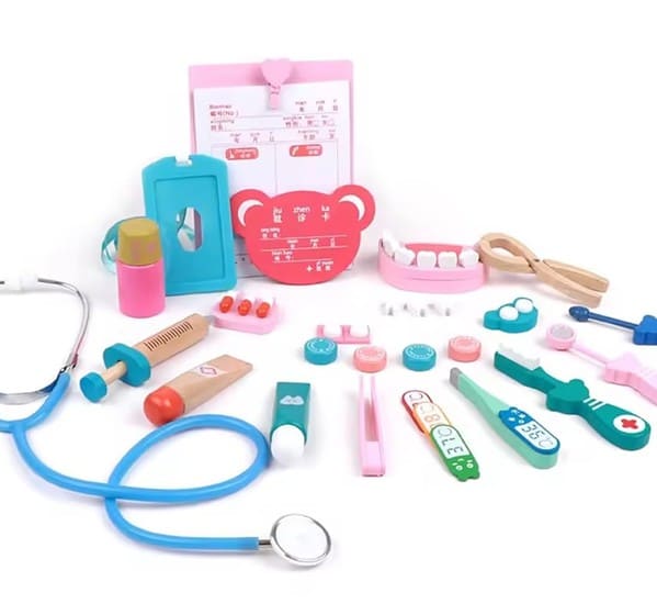 TOYARTSY Wooden Doctor and Dentist Pretend Play Set 01 - LXINDIA.COM