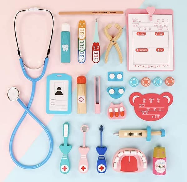 TOYARTSY Wooden Doctor and Dentist Pretend Play Set - LXINDIA.COM