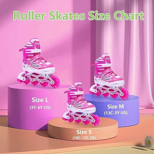 TOYZIA Roller Skates for Boys and Girls Pink 2 - LXINDIA.COM