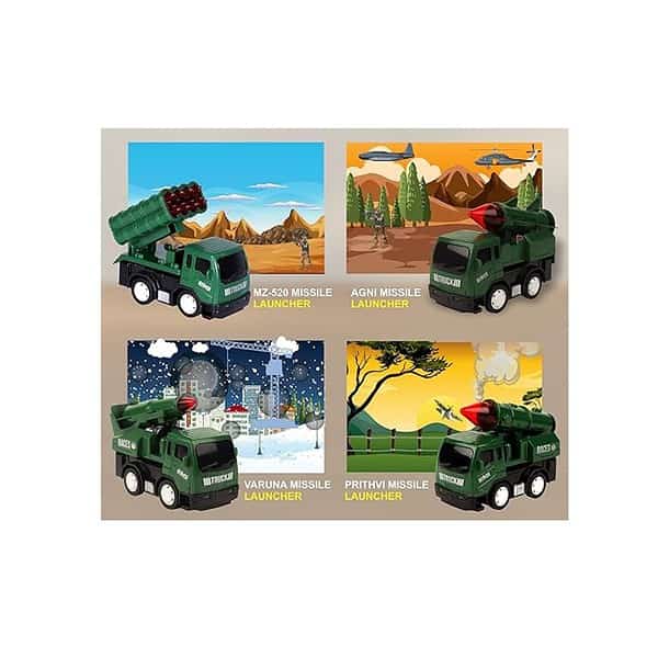 TOYZONE Friction Powered Mini Truck Missile Launcher Truck A - LXINDIA.COM