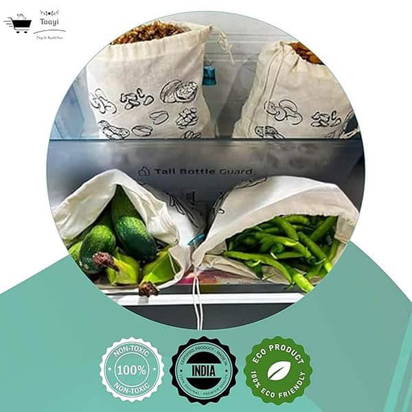 Taayi vegetable bags for fridge storage 3 - LXINDIA.COM