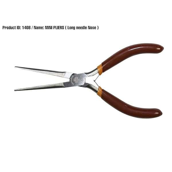 Taparia Long Needle Nose Mini Plier Silver and Brown1 - LXINDIA.COM