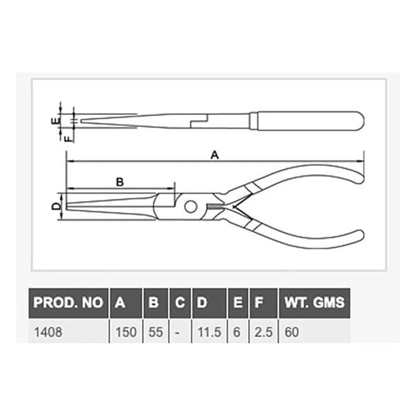 Taparia Long Needle Nose Mini Plier Silver and Brown2 - LXINDIA.COM