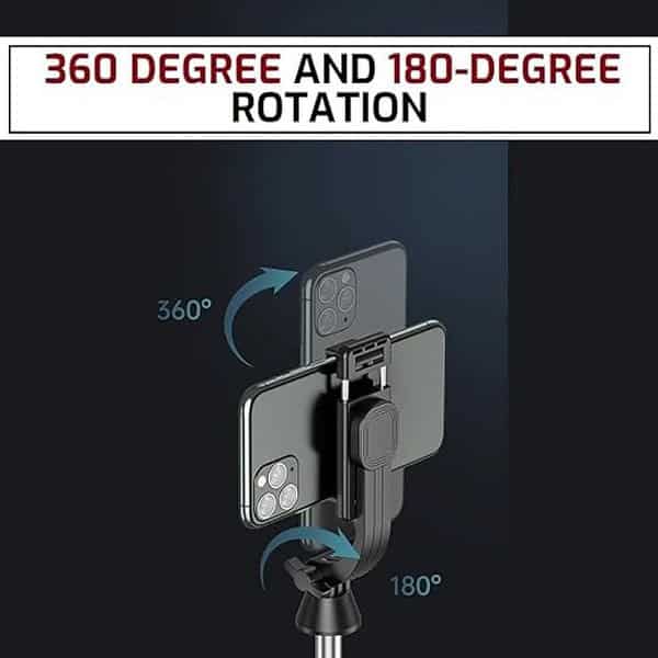 TaraVee Extendable Bluetooth Selfie Stick for Mobile Phone with LED Light2 - LXINDIA.COM