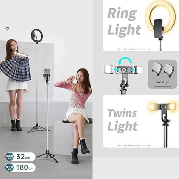 TaraVee Extendable Bluetooth Selfie Stick for Mobile Phone with LED Light3 - LXINDIA.COM