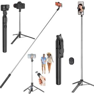 TaraVee i70 Pro Extendable Bluetooth Selfie Stick for Mobile Phone with LED Light - LXINDIA.COM