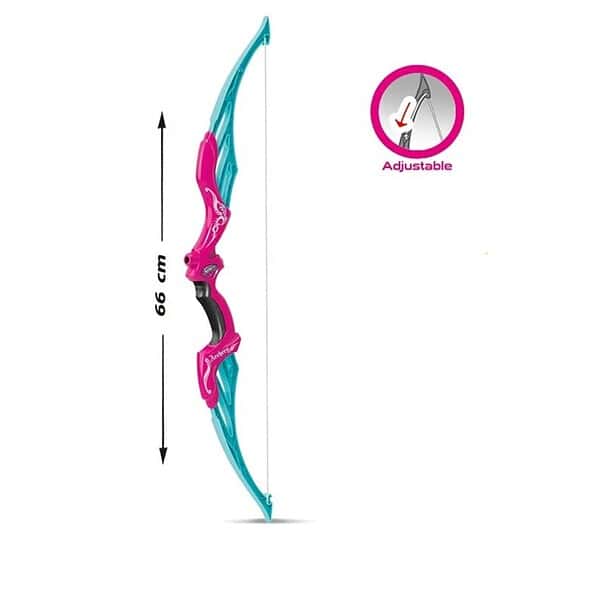 Tec Tavakkal Kids Bow And Arrow Toy with 3 Suction Cup Arrows Target And Quiver Pink b - LXINDIA.COM