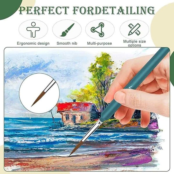 TecoKart 11PCS Painting Brush Set with Ergonomic Handle3 - LXINDIA.COM