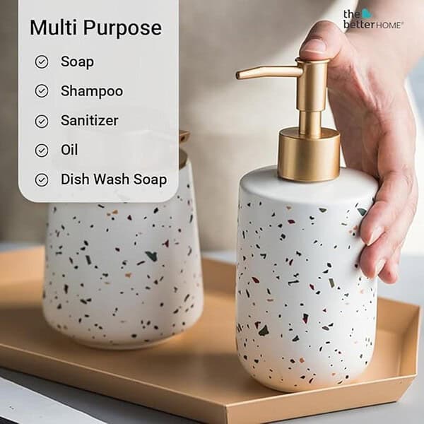 The Better Home Ceramic Soap Dispenser 350ML 3Pcs Soap Dispenser 1 2 - LXINDIA.COM