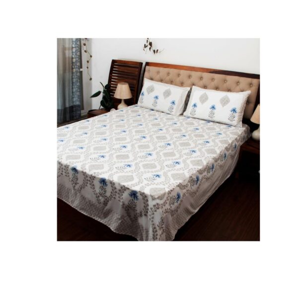 The Curio Street King Size Double BedsheetGray - LXINDIA.COM