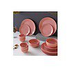 The Earth Store Spiral Pink Set of 20 Piece Ceramic Dinner Set - LXINDIA.COM