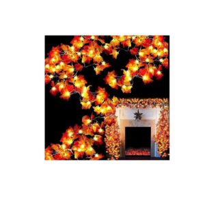 The Purple Tree Gold Fabric Autumn Maple Leaf Decorative Light 3 Mtr 30 Led - LXINDIA.COM