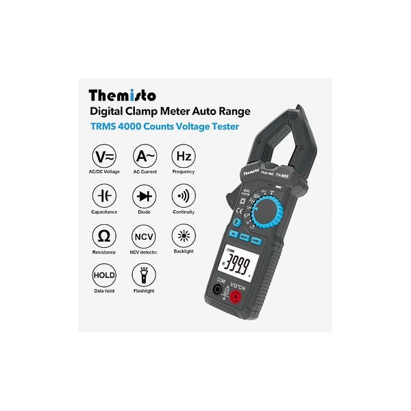 Themisto TH M88 True RMS Digital Clamp Meter 600A 4000 CountsA - LXINDIA.COM